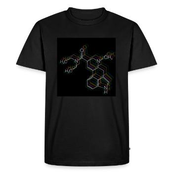 Molécule de LSD - T-shirt Premium bio Homme - noir - Devant - Nico (187cm)