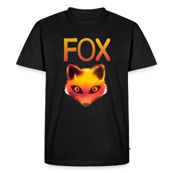 The fox head - Men's Premium Organic T-Shirt - black - Front - Nico (187cm)
