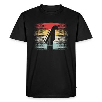 Electric Guitar Retro Gift Guitarist - Men's Premium Organic T-Shirt - black - Front - Nico (187cm)