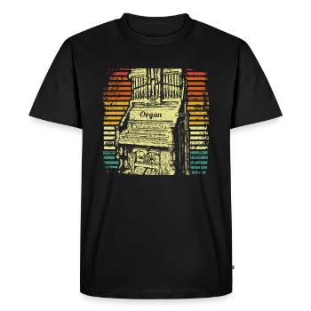 Organiste Orgel - T-shirt Premium bio Homme - noir - Devant - Nico (187cm)