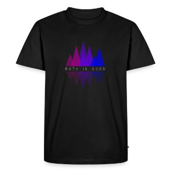 Both is good LGBT Gay Pride Bisexual Geometry - Men's Premium Organic T-Shirt - black - Front - Nico (187cm)