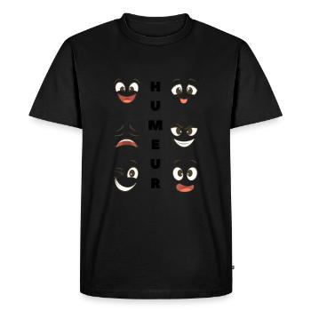 Humeur - T-shirt Premium bio Homme - noir - Devant - Nico (187cm)