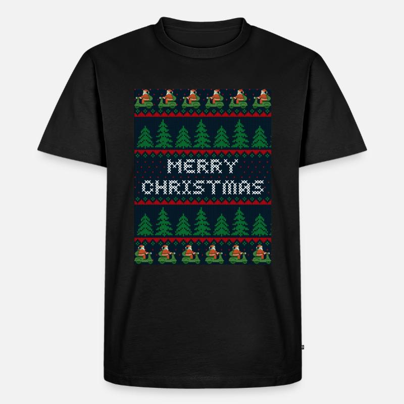 Merry Christmas Roller - Männer Premium Bio T-Shirt - Schwarz