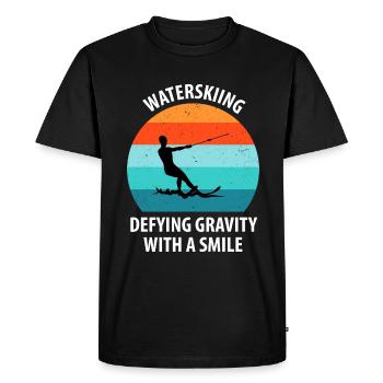 Ski nautique, ski nautique, skieurs nautiques - T-shirt Premium bio Homme - noir - Devant - Nico (187cm)