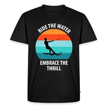 Ski nautique, ski nautique, skieurs nautiques - T-shirt Premium bio Homme - noir - Devant - Nico (187cm)