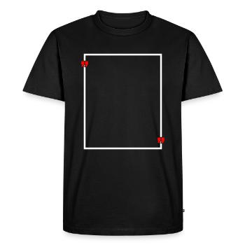 Frame with quotation marks - Men's Premium Organic T-Shirt - black - Front - Nico (187cm)