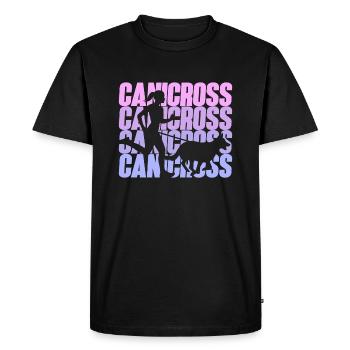 Dog Sport Dog Trekking Running with Dog Canicross - Men's Premium Organic T-Shirt - black - Front - Nico (187cm)