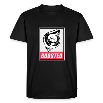BOOSTED Turbocharger Boost Pressure Turbo Engine Gift - Men's Premium Organic T-Shirt - black - Front - Nico (187cm)