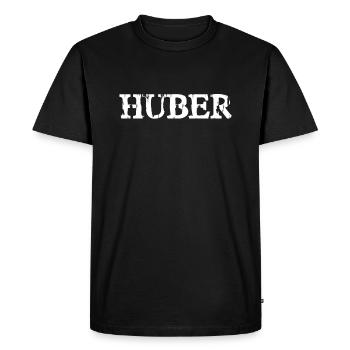 Huber - T-shirt Premium bio Homme - noir - Devant - Nico (187cm)
