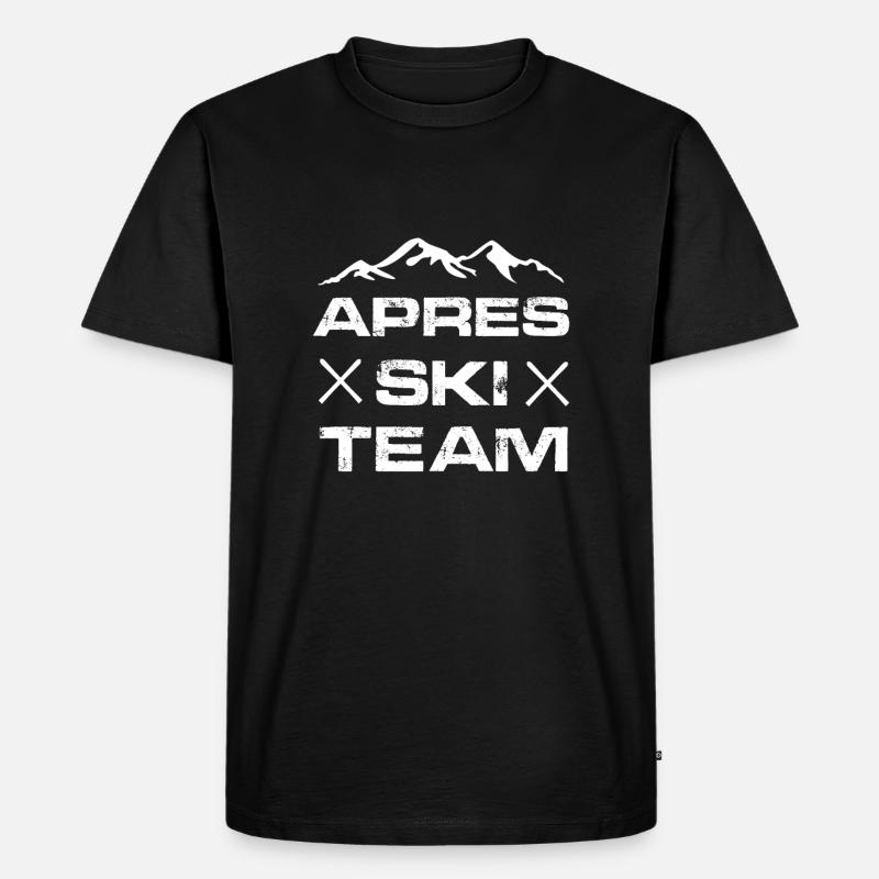 apres ski - Männer Premium Bio T-Shirt - Schwarz