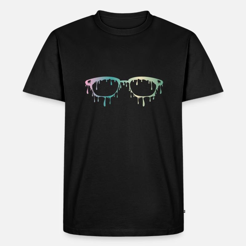 Coole Brille - Männer Premium Bio T-Shirt - Schwarz