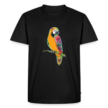parrot - Men's Premium Organic T-Shirt - black - Front - Nico (187cm)
