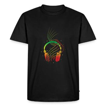 Reggae - T-shirt Premium bio Homme - noir - Devant - Nico (187cm)