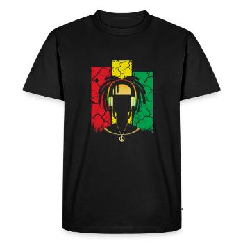 Reggae - T-shirt Premium bio Homme - noir - Devant - Nico (187cm)