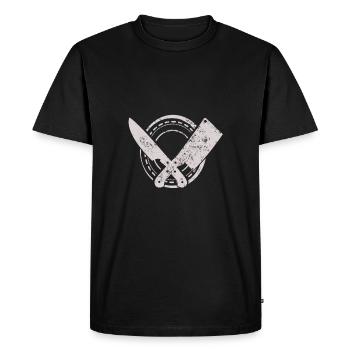 Butcher Tools - Men's Premium Organic T-Shirt - black - Front - Nico (187cm)