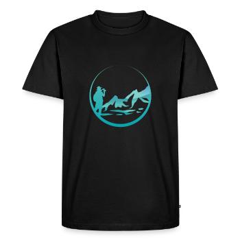 hike - Men's Premium Organic T-Shirt - black - Front - Nico (187cm)