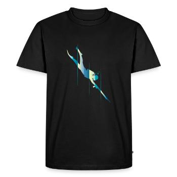 Spearfishing - Men's Premium Organic T-Shirt - black - Front - Nico (187cm)