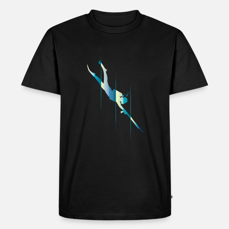Speerfischen - Männer Premium Bio T-Shirt - Schwarz