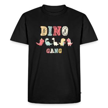 Enfant de l'école de dinosaure Dino Gear enfantin coloré - T-shirt Premium bio Homme - noir - Devant - Nico (187cm)