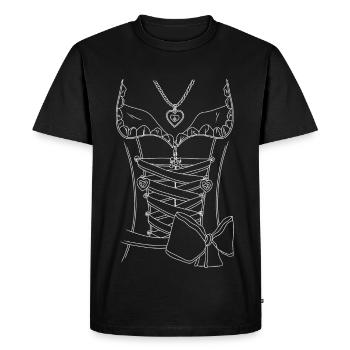Dirndl - blanc - T-shirt Premium bio Homme - noir - Devant - Nico (187cm)