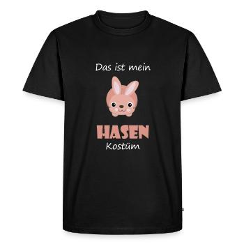 Costume de lapin Idée cadeau pour une moufle de carnaval - T-shirt Premium bio Homme - noir - Devant - Nico (187cm)