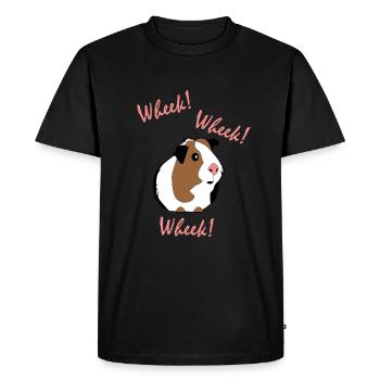Idée cadeau cochon d'Inde - T-shirt Premium bio Homme - noir - Devant - Nico (187cm)