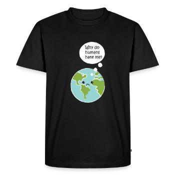 environnement - T-shirt Premium bio Homme - noir - Devant - Nico (187cm)