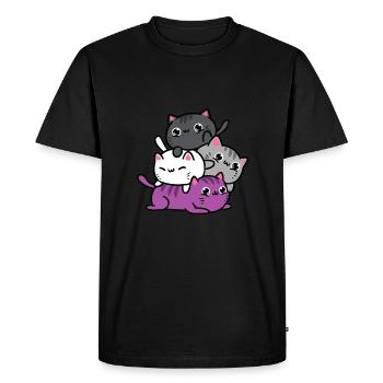Chats Ace Pride - T-shirt Premium bio Homme - noir - Devant - Nico (187cm)