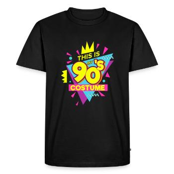 Ceci est mon costume des années 90 Costume de fête des années 90. - T-shirt Premium bio Homme - noir - Devant - Nico (187cm)