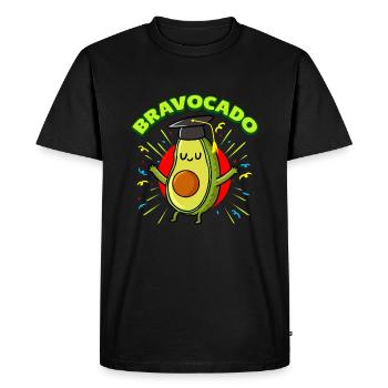 Bravocado avocado lover - Men's Premium Organic T-Shirt - black - Front - Nico (187cm)