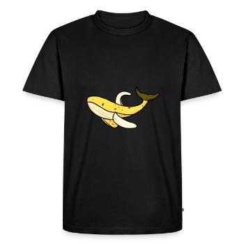 Cadeau Banana Whale Banana - T-shirt Premium bio Homme - noir - Devant - Nico (187cm)