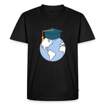 Education world learning teaching school - Men's Premium Organic T-Shirt - black - Front - Nico (187cm)