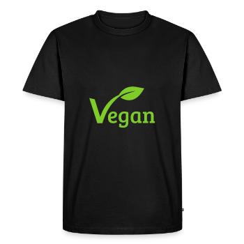 Nourriture verte biologique végétale végétalienne - T-shirt Premium bio Homme - noir - Devant - Nico (187cm)