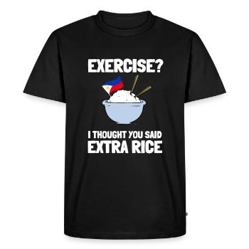 Phillipino Filipino Rice Lover Pinoy Foodie - Men's Premium Organic T-Shirt - black - Front - Nico (187cm)