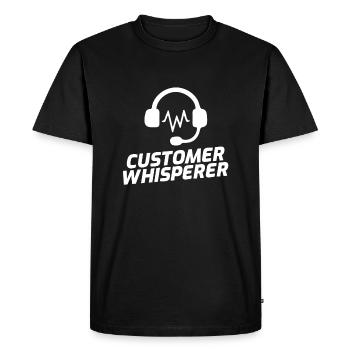Customer Service Representative Call Center Agent - Men's Premium Organic T-Shirt - black - Front - Nico (187cm)