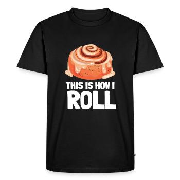 Cinnamon Roll Cinnamon Buns And Cinnamon Swirl - Men's Premium Organic T-Shirt - black - Front - Nico (187cm)