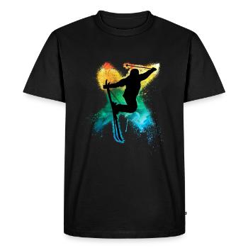 Freeski extreme freestyle trick rainbow - Men's Premium Organic T-Shirt - black - Front - Nico (187cm)