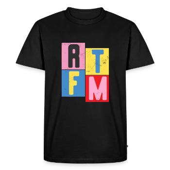 RTFM - Read the F.. Manual - Men's Premium Organic T-Shirt - black - Front - Nico (187cm)
