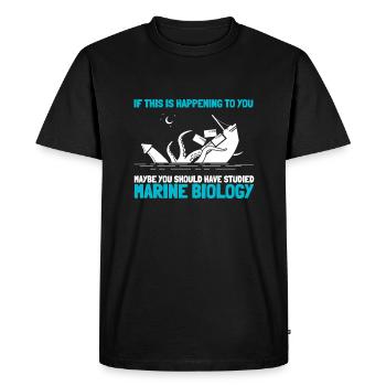 Future Marine Biologist Ocean Biology Student - Men's Premium Organic T-Shirt - black - Front - Nico (187cm)