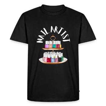 Nail Technician Nail Tech Artist Salon & - Men's Premium Organic T-Shirt - black - Front - Nico (187cm)
