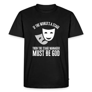 Metteur en scène Crew & Stage Manager Theater - T-shirt Premium bio Homme - noir - Devant - Nico (187cm)