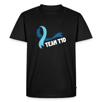 DT1 Sensibilisation au diabète Type 1 Insuline Glucose - T-shirt Premium bio Homme - noir - Devant - Nico (187cm)