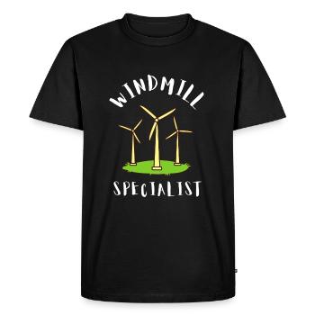 Ingénieur en environnement et sciences de l’environnement - T-shirt Premium bio Homme - noir - Devant - Nico (187cm)