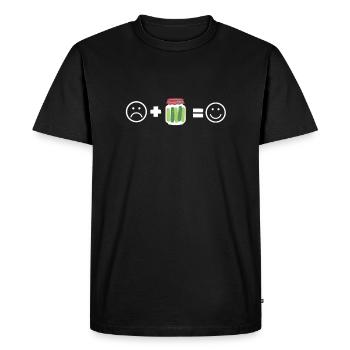 Cornichons Concombre Cornichon Lover Pot de cornichon en conserve - T-shirt Premium bio Homme - noir - Devant - Nico (187cm)