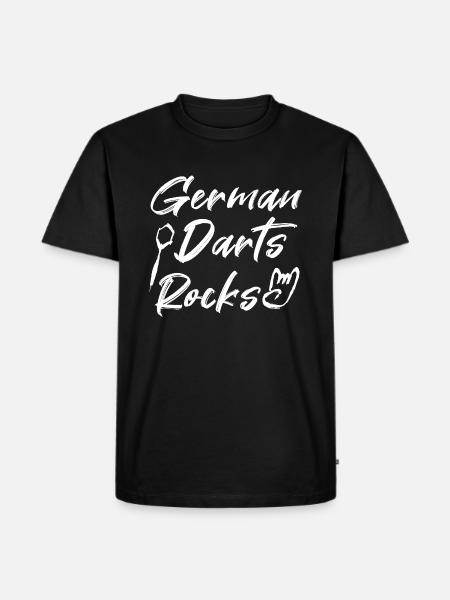 German Darts Rocks - Männer Premium Bio T-Shirt - Schwarz