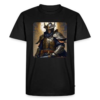 Fier Guerrier Samouraï Japon Asie Kendo Ninja - T-shirt Premium bio Homme - noir - Devant - Nico (187cm)