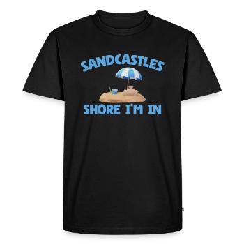 Kids Sandcastle Kit Gear Sandcastle Set Toys - Men's Premium Organic T-Shirt - black - Front - Nico (187cm)