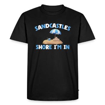 Kids Sandcastle Kit Gear Sandcastle Set Toys - Men's Premium Organic T-Shirt - black - Front - Nico (187cm)