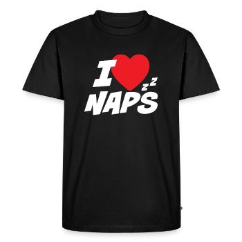 I Love Naps - Men's Premium Organic T-Shirt - black - Front - Nico (187cm)