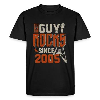 This guy has been rocking since 2005 vintage birthday - Men's Premium Organic T-Shirt - black - Front - Nico (187cm)